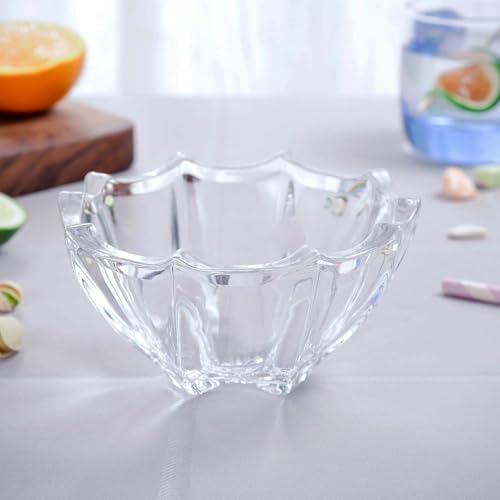 bellemax Glass Serving Deep Bowls 4.5 Inch Set of 6 for Kitchen,Salads Bowls, Dipping Bowls, Serving Bowl for Snack, Spices, Dipping, Creams, Salads, Dessert, Rice, Microwave Safe (BX-09) - Image 1