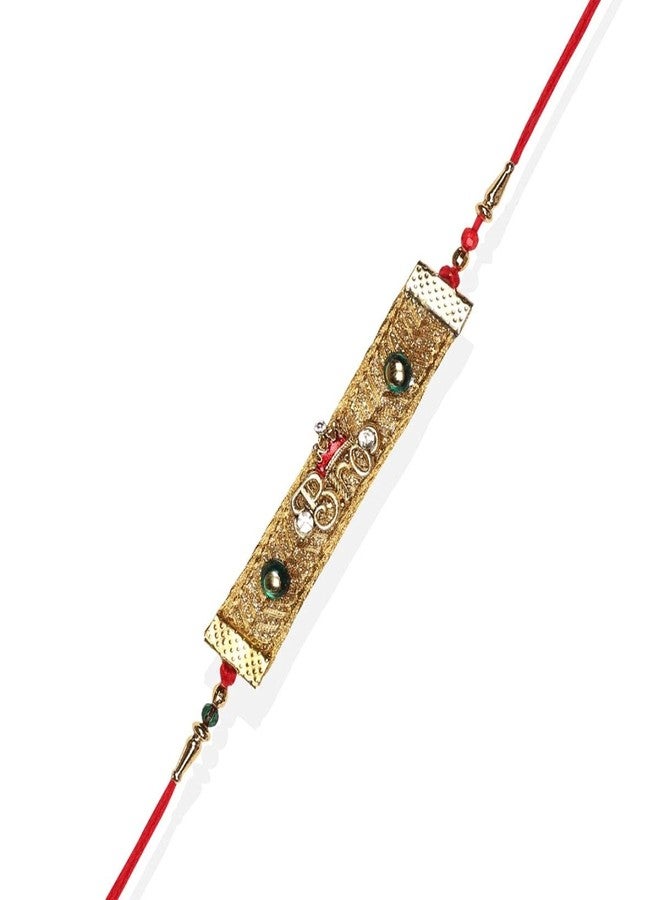 ACCESSHER Enamel Quirky Bro Rakhi Set for Brother Pack of 6 with Peacock Pooja Thali, Roli Kumkum and Happy Raksha Bandhan Card - Image 3