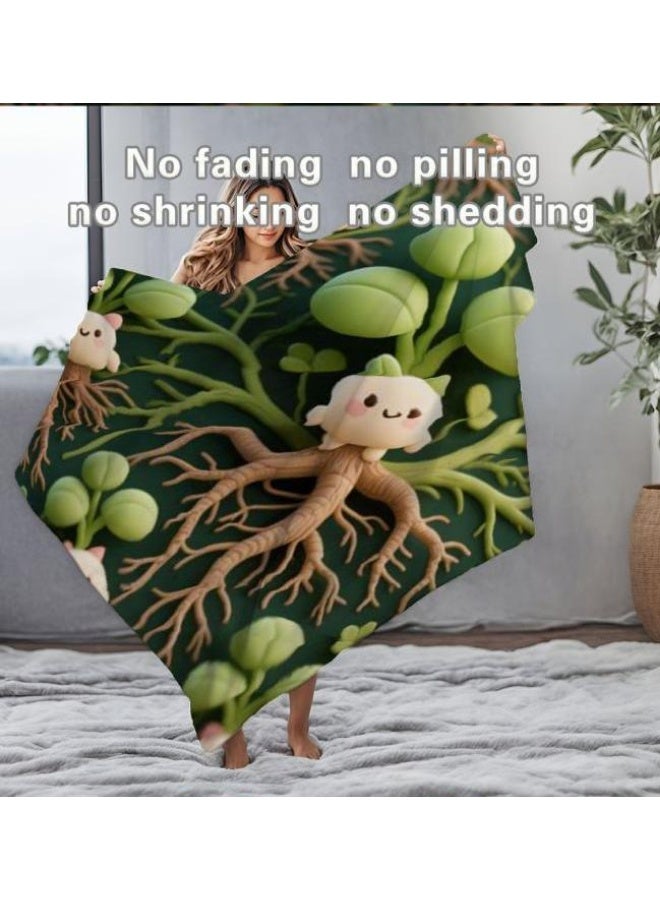 عام بطانية رقيقة من الفانيلا الكرتونية للأطفال أو الطلاب (دافئة ومريحة ومناسبة للنوم والألعاب) 100 سم * 150 سم - 1049 - Image 1