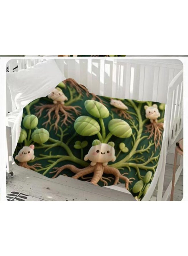 عام بطانية رقيقة من الفانيلا الكرتونية للأطفال أو الطلاب (دافئة ومريحة ومناسبة للنوم والألعاب) 100 سم * 150 سم - 1049 - Image 3