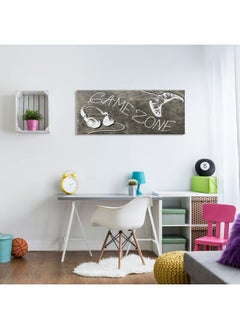 Stupell Industries Zone Phrase Music Headset Video Game Controller, Designed By Daphne Polselli Canvas Wall Art, 48 X 20, White  - Image 3