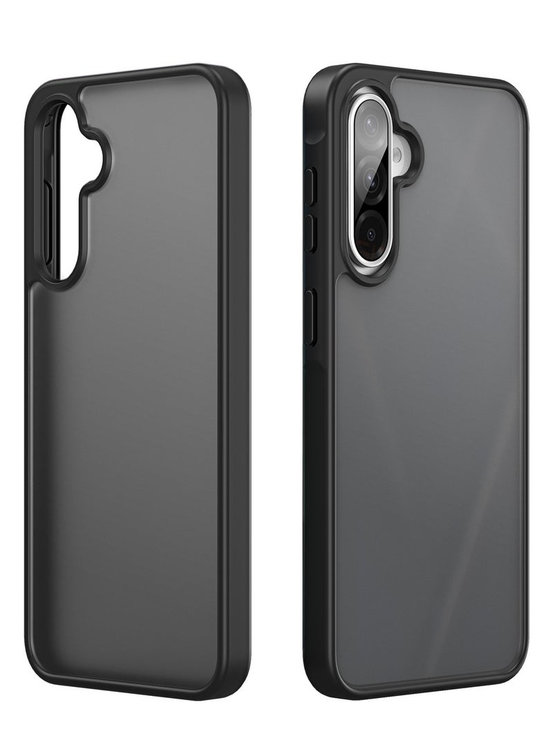 دوكس دوتشيز ياند جراب لموبايل سامسونج جلاكسي A36 5G/A56 5G  جراب نحيف مضادة للصدمات وشفافة غير لامعة ومضادة للخدش ومضادة للصدمات مصنع من البولي يوريثين الحراري بولي كربونات البولي بروبلين سيليكون - اسود - Image 2