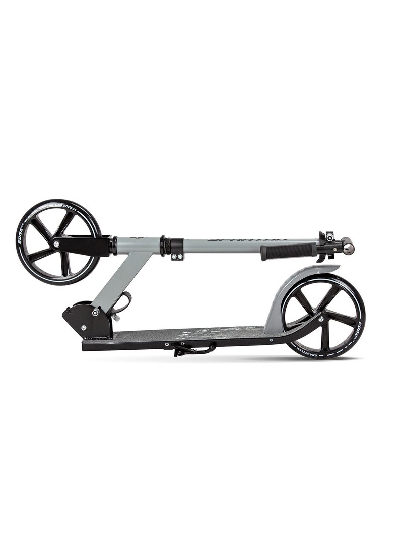 Spartan Edge 200mm Folding Kick Scooter for Kids & Teens Big PU Wheels, ABEC7 Performance Bearings, Adjustable Handlebar & QuickFold Frame, Rear Brake & Kickstand For Ages 8+ (Grey) SP-7006 - Image 2
