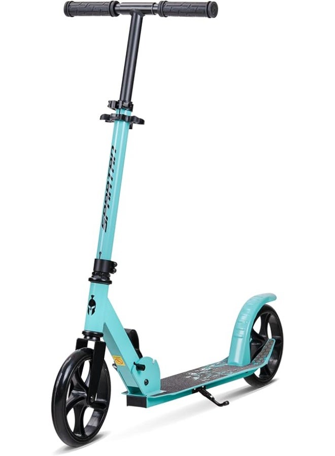 Spartan | Edge 200mm Folding Kick Scooter for Kids & Teens Big PU Wheels, ABEC7 Performance Bearings, Adjustable Handlebar & QuickFold Frame, Rear Brake & Kickstand For (Grey) SP-7006 | Grey | Ages 8+ - Image 2