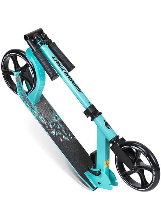 Spartan | Edge 200mm Folding Kick Scooter for Kids & Teens Big PU Wheels, ABEC7 Performance Bearings, Adjustable Handlebar & QuickFold Frame, Rear Brake & Kickstand For (Grey) SP-7006 | Grey | Ages 8+ - Image 1