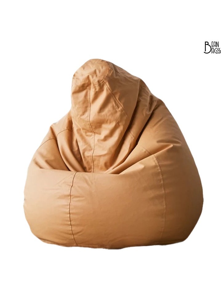 FATBAG PVC Beige Bean Bag Filled Multi Purpose Faux Leather Bean Bag For Kids & Adult  - Image 3
