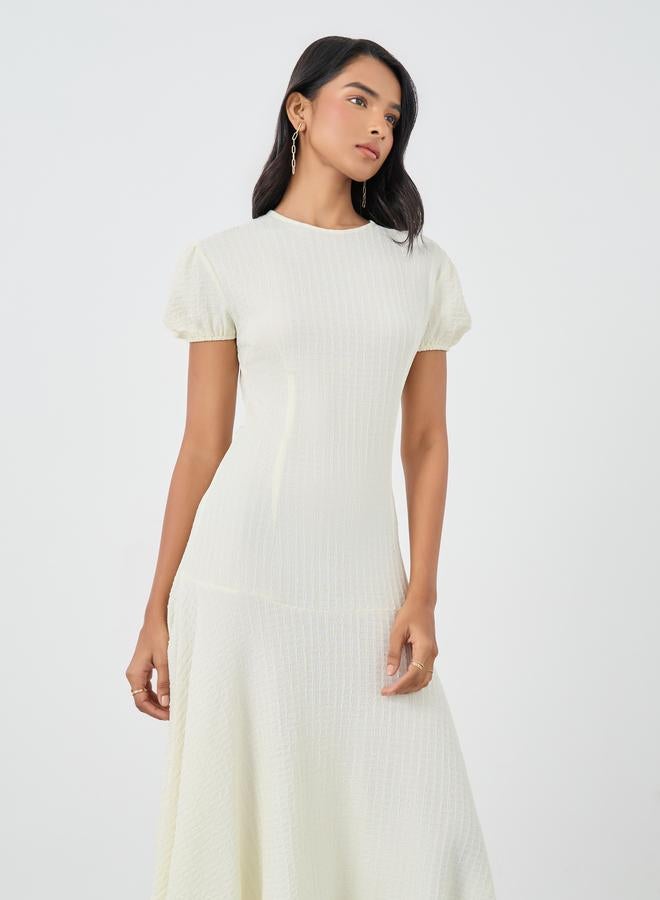 تايك تو فستان ماكسي بقصة - ورقبة دائرية وأكمام منتفخة مزخرفة - Image 3