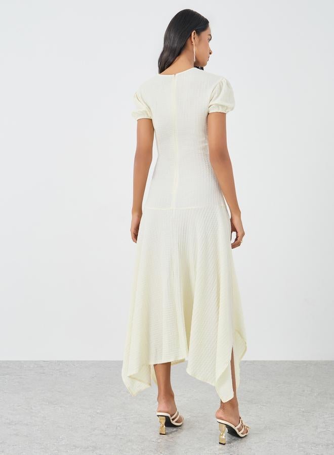 تايك تو فستان ماكسي بقصة - ورقبة دائرية وأكمام منتفخة مزخرفة - Image 5