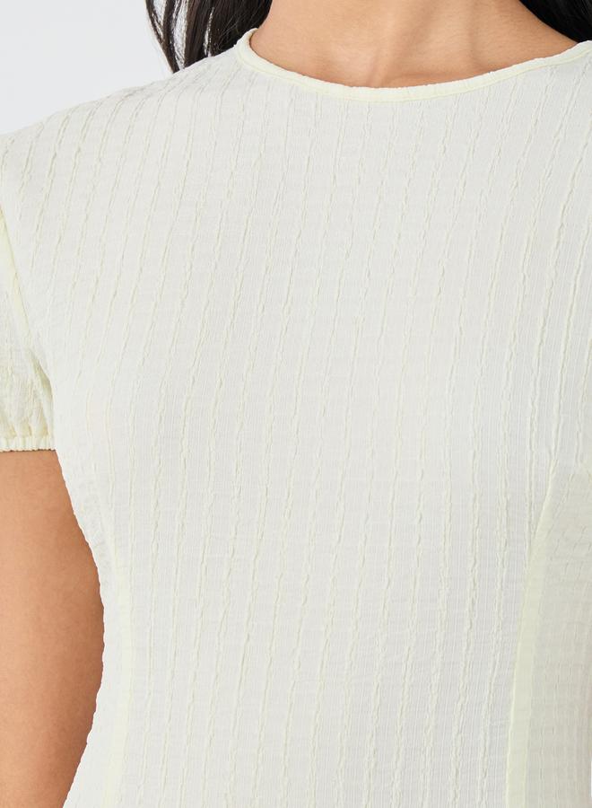 تايك تو فستان ماكسي بقصة - ورقبة دائرية وأكمام منتفخة مزخرفة - Image 4