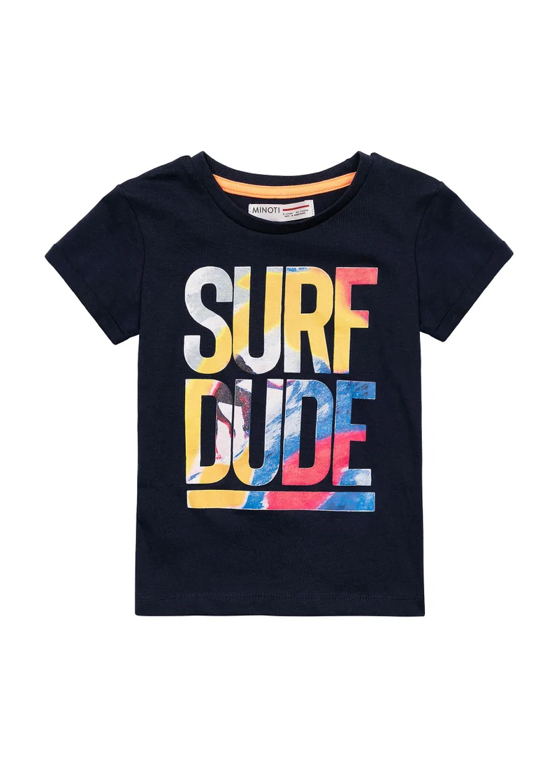 مينوتي Kids Boys Fashionable T-Shirt With Roll Up Sleeves