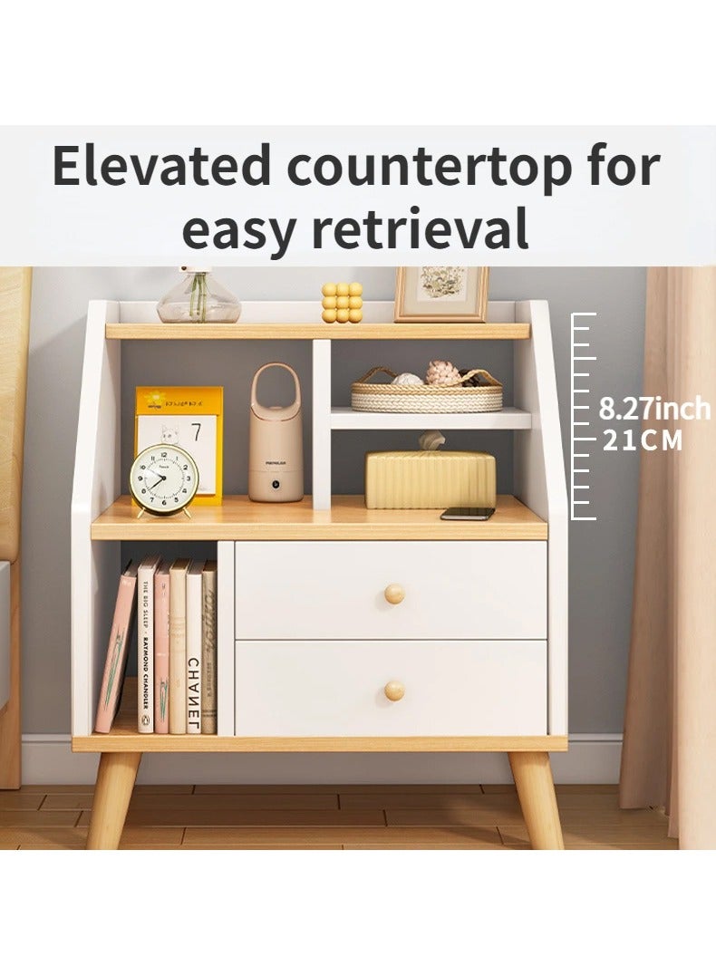 DubaiGallery طاولة جانبية مع أدراج طاولة جانبية حديثة لطاولات السرير، طاولة نهاية، طاولات جانبية لغرفة النوم، غرفة المعيشة، السكن الجامعي، المكتب - Image 2
