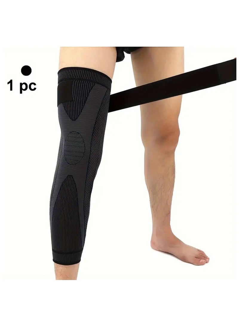 Generic 1pcs Enhanced Dual Strap Knee Support Sleeves - Compression Full Leg Wrap for Arthritis, Running & Fitness  - Image 1