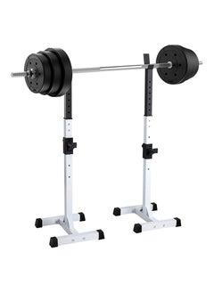 ULTIMAX Adjustable Squat Rack Stand Max Load 441 Lbs For Bench Press Portable Dumbbell Rack  - Image 2