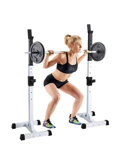 ULTIMAX Adjustable Squat Rack Stand Max Load 441 Lbs For Bench Press Portable Dumbbell Rack  - Image 3