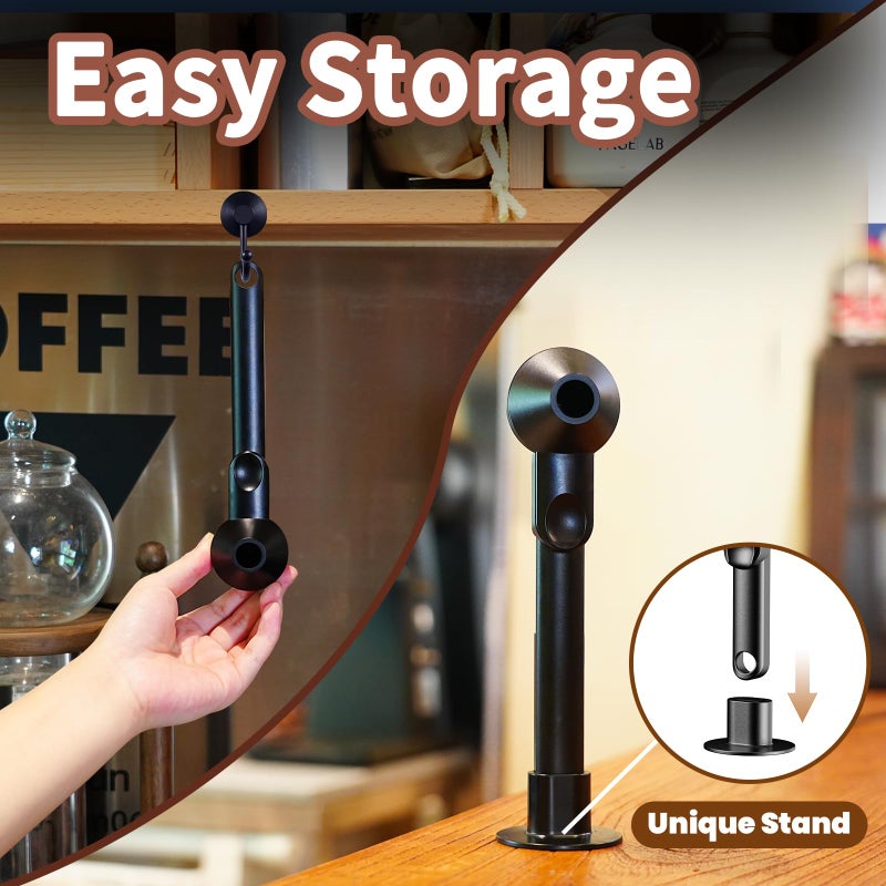 Mudygelay Coffee Scoop with Funnel for Ground Coffee, Protein Powder & Tea, for Reusable K Cup Refiller, 2TBSP Mess-Free, Funnel Design Prevents Spills (Black, 2-Pack) - Image 3