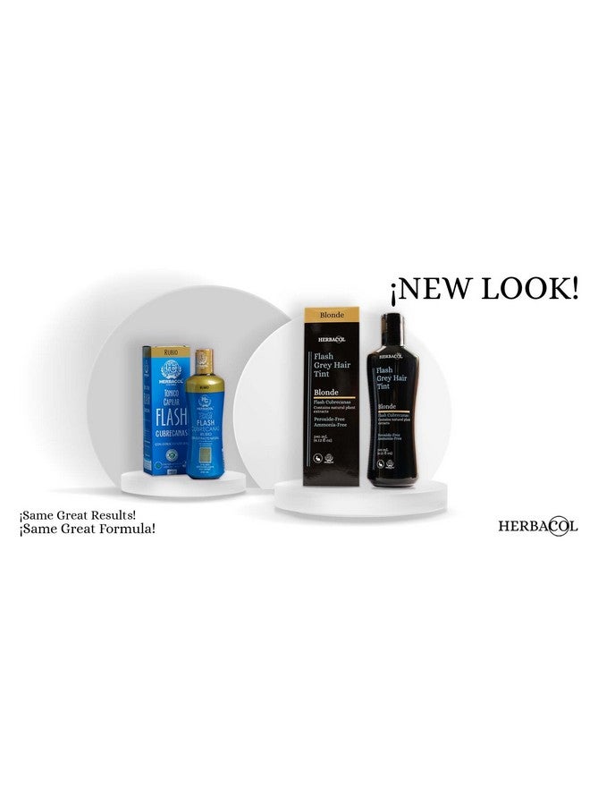 Herbacol Blonde "Flash" Gray Hair Cover | Ammonia and Peroxide Free | Herbacol Rubio "Flash" Cubrecanas | Sin Amoniaco ni Peroxido | 8.1 oz-240ml - Image 2