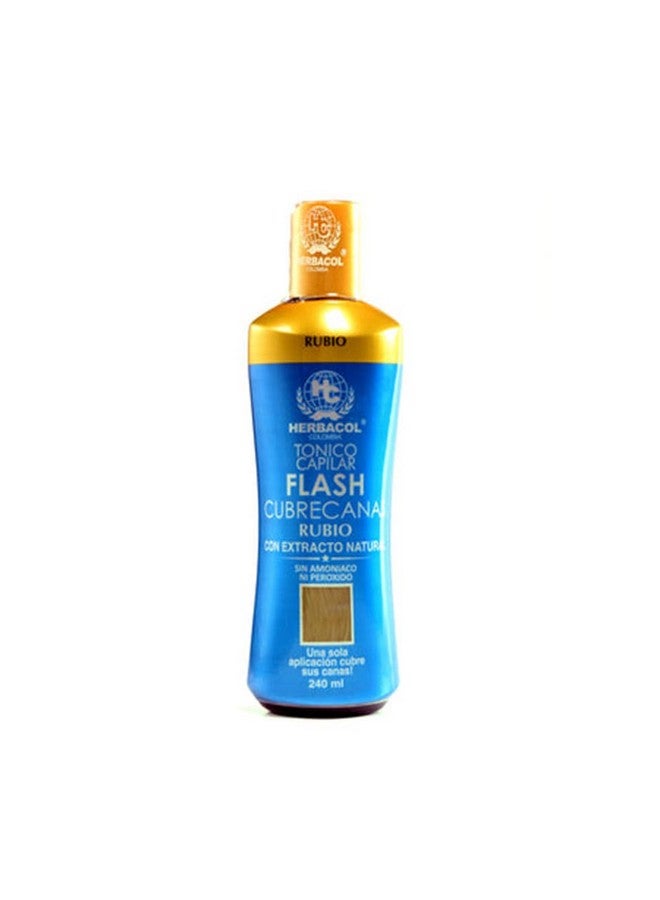 Herbacol Blonde "Flash" Gray Hair Cover | Ammonia and Peroxide Free | Herbacol Rubio "Flash" Cubrecanas | Sin Amoniaco ni Peroxido | 8.1 oz-240ml - Image 1