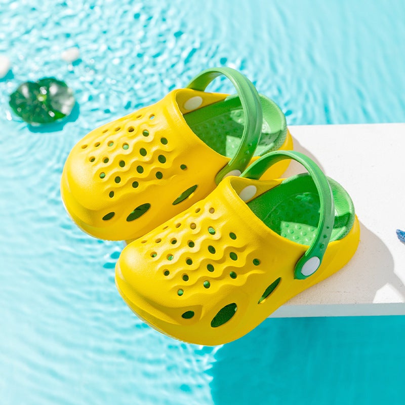 2025 Factory Breathable Children'S Hole Shoes Boys And Girls Baby Baotou Sandals Garden - Image 1