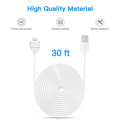 TIUIHU 30ft/9m Power Extension USB Cable for Blink Indoor, Compatible with Blink Mini Indoor Plug-in Camera - Image 3