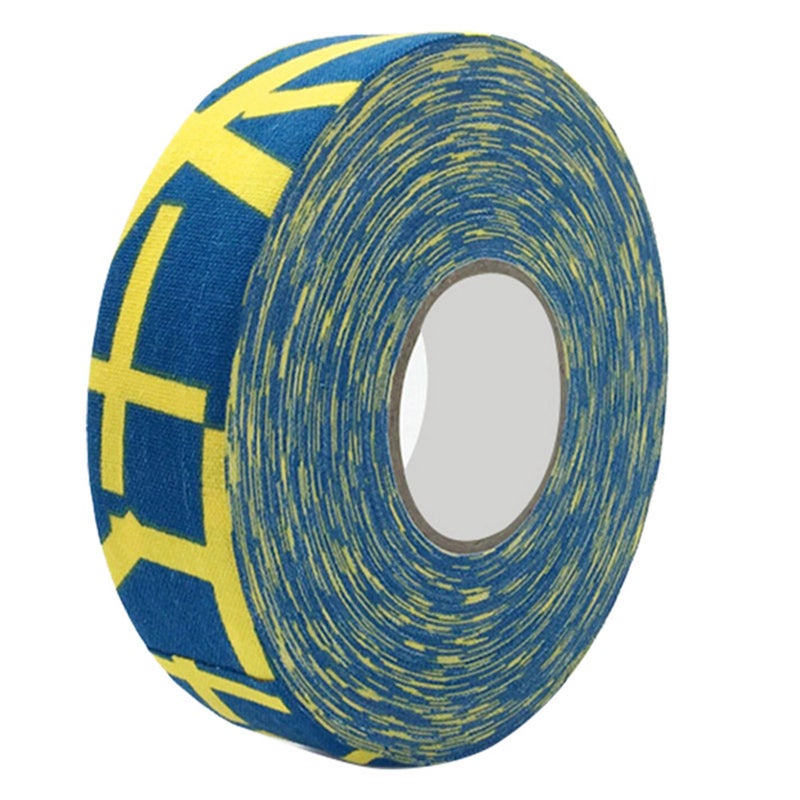 2.5cmx25m Hockey Protective Tape Sport Badminton Pole Pads Hockey Stick Tapes Yellow Plus Sign - Image 1
