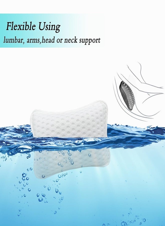 Rasenoo Bath Pillows for tub,Home Spa Pillows for Bathtub, Hot Tub,Head and Neck Support with 2 Strong Suction Cups,White - Image 3