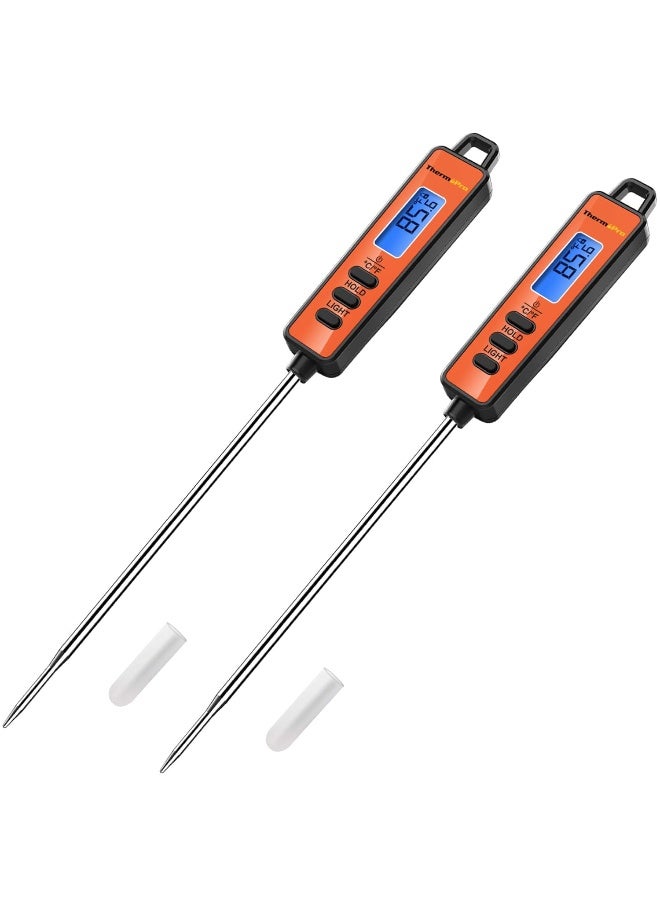 ThermoPro Tp01A Instant Read Meat Thermometer With Long Probe Digital Food Cooking Thermometer For Grilling Bbq Smoker Grill Kitchen Oil Candy Thermometer - Image 1