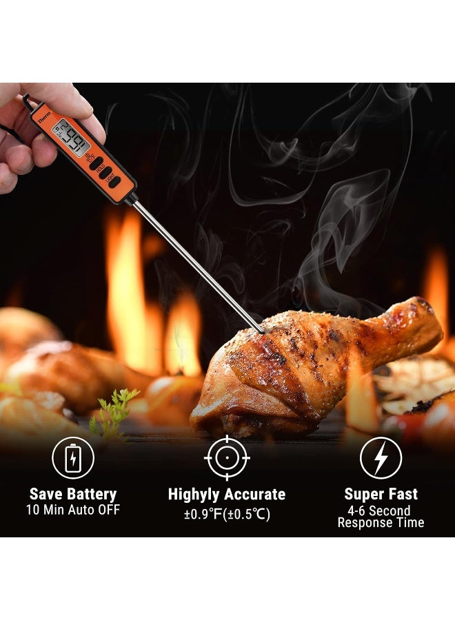 ThermoPro Tp01A Instant Read Meat Thermometer With Long Probe Digital Food Cooking Thermometer For Grilling Bbq Smoker Grill Kitchen Oil Candy Thermometer - Image 2