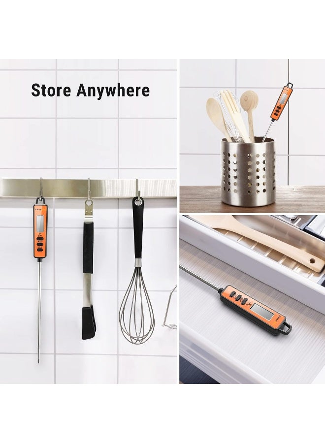 ThermoPro Tp01A Instant Read Meat Thermometer With Long Probe Digital Food Cooking Thermometer For Grilling Bbq Smoker Grill Kitchen Oil Candy Thermometer - Image 5