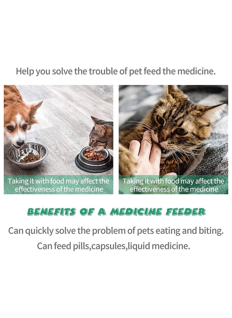 Generic - Easy to Use Pet Pill Dispenser for Cats and Dogs Durable Medicine Feeder with Soft Tip Syringe for Convenient Tablet Administration Green - Image 1
