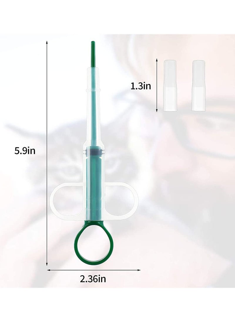 Generic - Easy to Use Pet Pill Dispenser for Cats and Dogs Durable Medicine Feeder with Soft Tip Syringe for Convenient Tablet Administration Green - Image 1