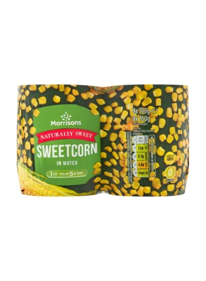 Sweet Corn, In Water - 4 X 198g, France