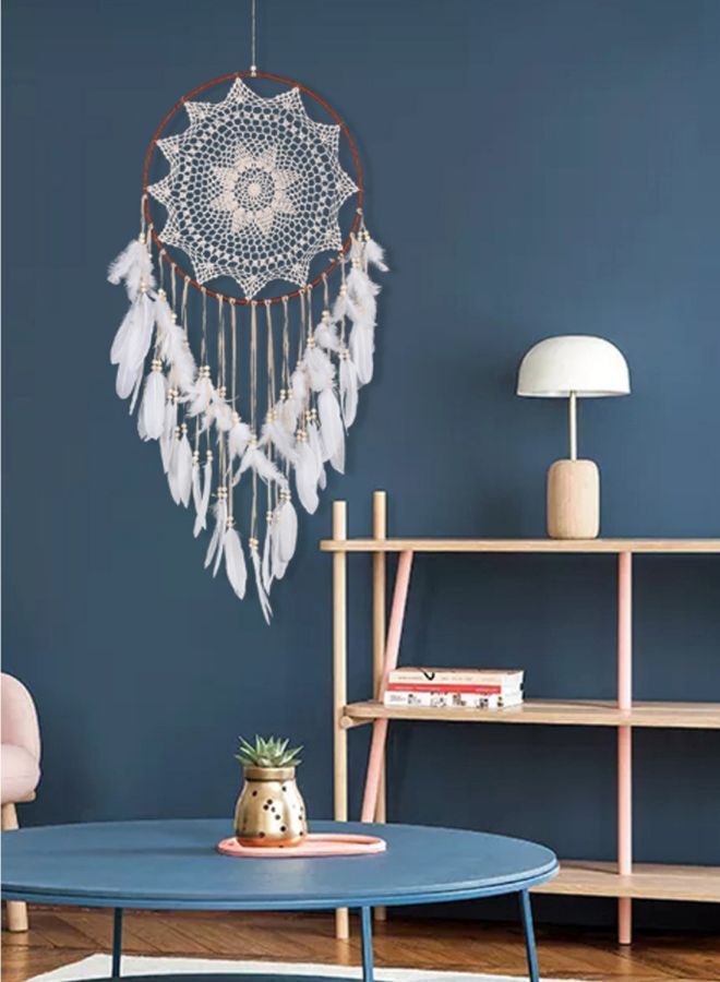 NIBEMINENT Native American Dream Catcher White 116x40centimeter - Image 3