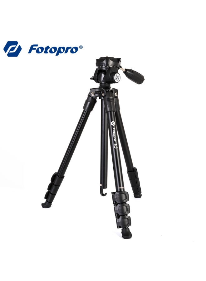 Fotopro S3, Two-axis Aluminum Alloy 25mm Tube Photography And Video Portable Travel Gimbal Tripod Stand, Black - Image 1