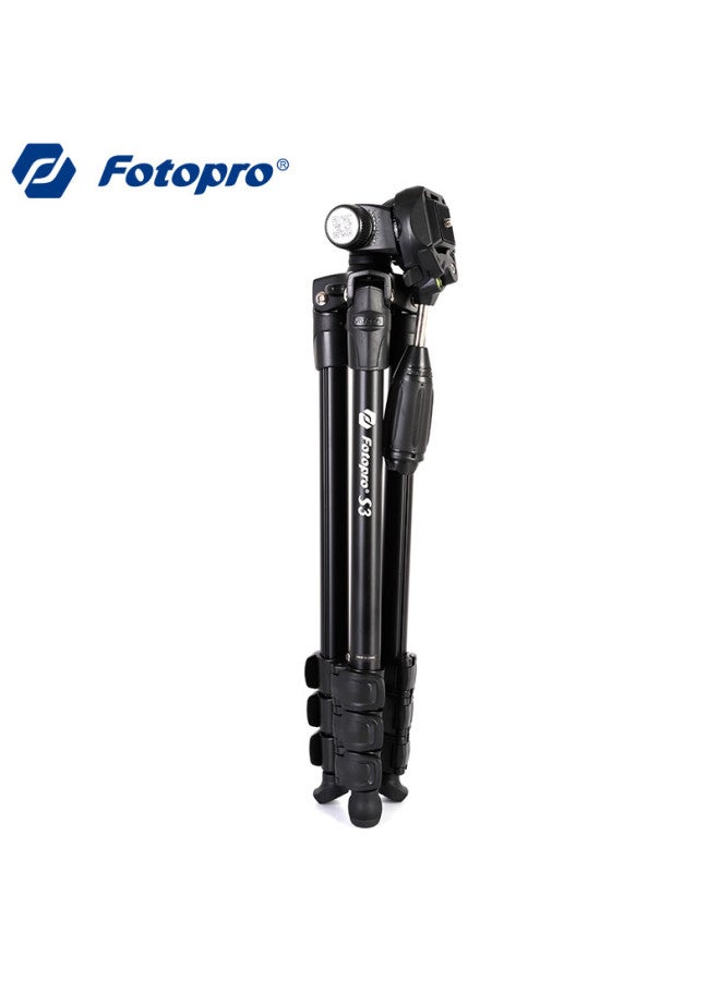 Fotopro S3, Two-axis Aluminum Alloy 25mm Tube Photography And Video Portable Travel Gimbal Tripod Stand, Black - Image 3