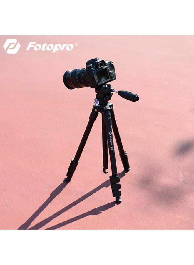Fotopro S3, Two-axis Aluminum Alloy 25mm Tube Photography And Video Portable Travel Gimbal Tripod Stand, Black - Image 2