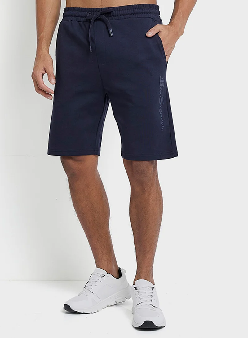 بين شيرمان Elastic Waistband Knitted Shorts