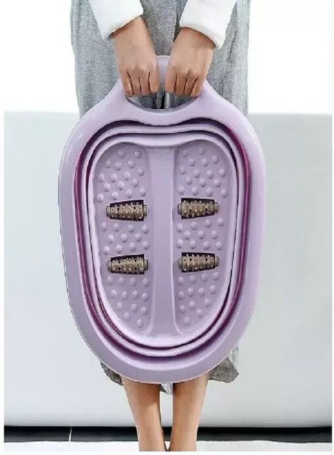 1-Piece Foot Soaking Bath Basin With Massage Roller - Image 2