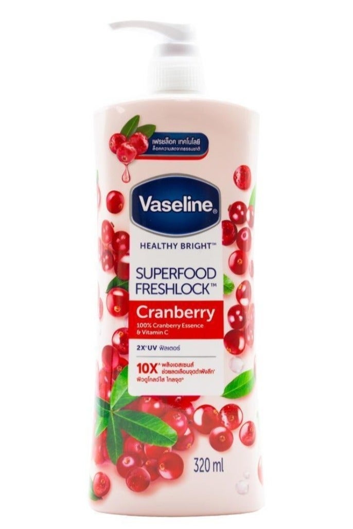 Vaseline Super Food Freshlock Cranberry Lotion 320ml.