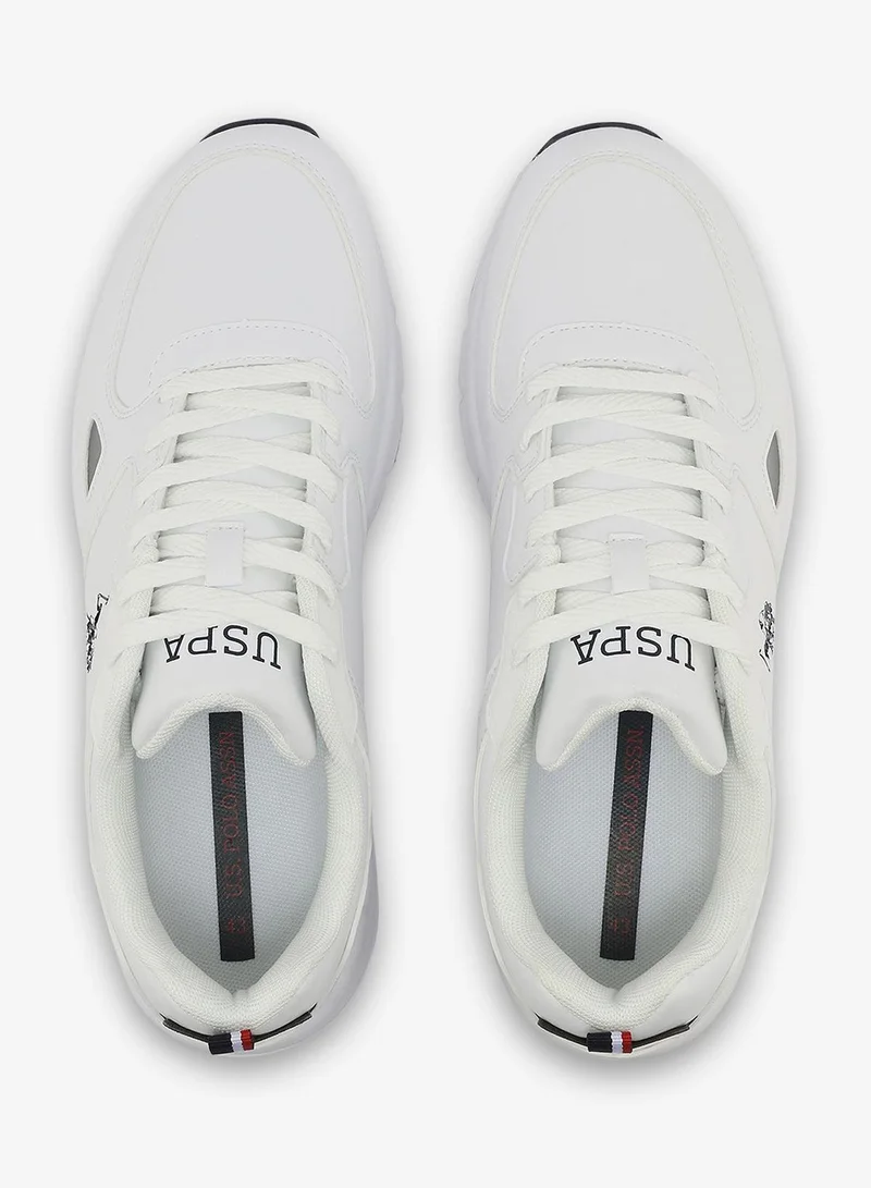 U.S. Polo Assn. white Men's White Sneakers - Lightweight, Breathable and Comfortable Shoes for Men | Best Price UAE