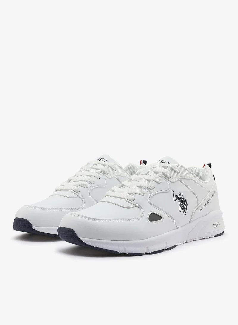 U.S. Polo Assn. white Men's White Sneakers - Lightweight, Breathable and Comfortable Shoes for Men | Best Price UAE