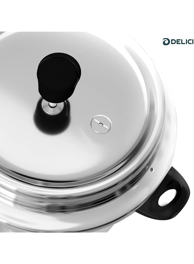 DELICI Dripless 7 Litre Pressure Cooker Adpc7E | 5 Year Warranty | Virgin Aluminium Build | Specially Designed Handle | Food Grade Rubber Gasket | Gasket Release System | Quality Pressure Regulator - Image 3