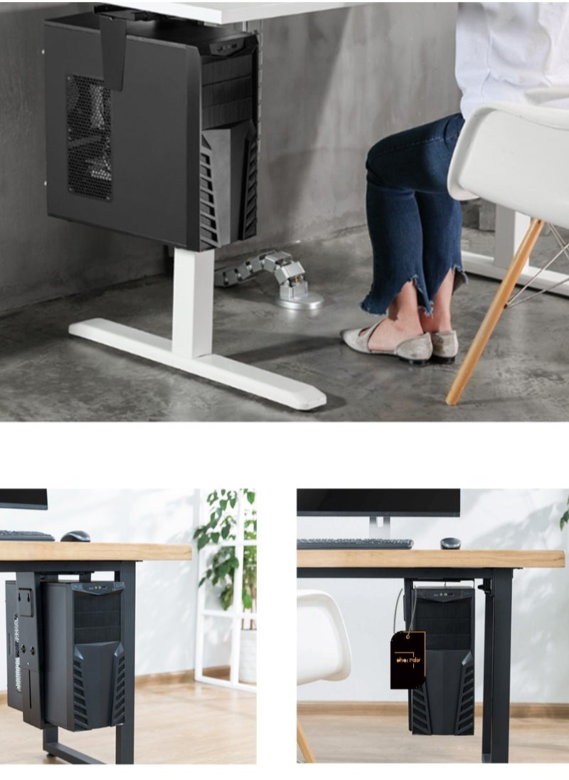 FlashHawk Adjustable Computer Tower Stand PC Case Holder under Desk  - Image 2