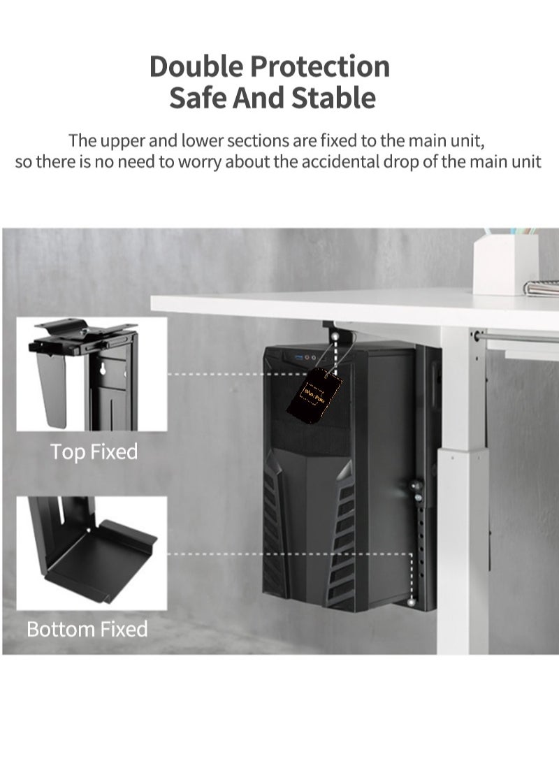 FlashHawk Adjustable Computer Tower Stand PC Case Holder under Desk  - Image 4