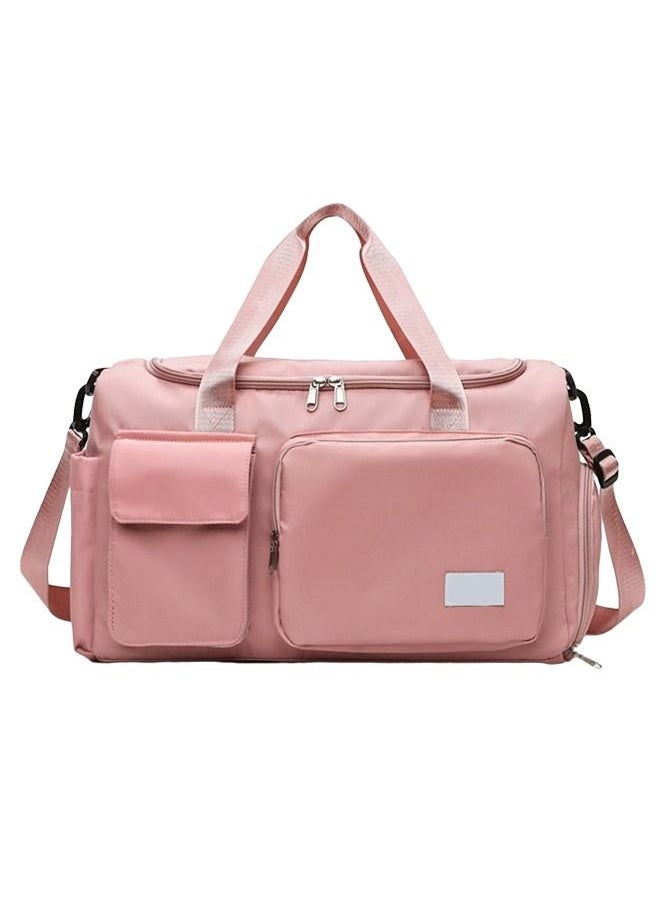 roaiss - Large Capacity Gym Sacks Waterproof Duffel Bag for Women Travel  Sports Yoga Pink - Image 1