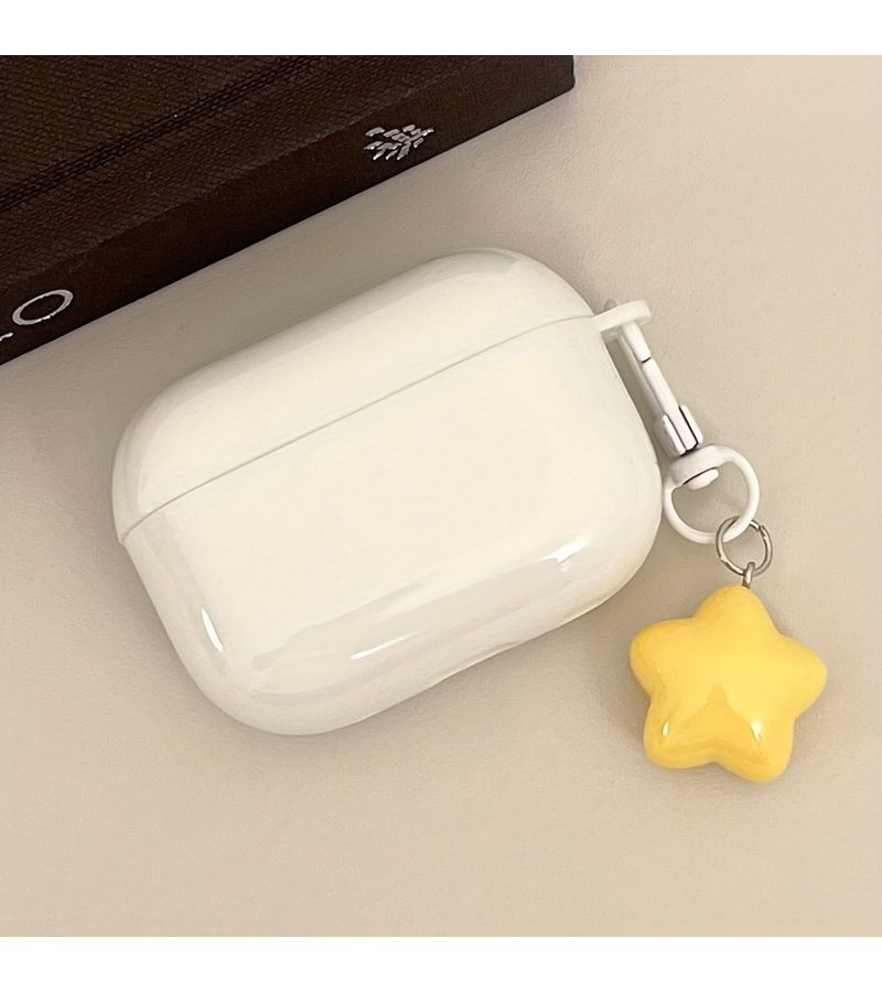 علبة نجمة بيضاء متوافقة مع AirPods Pro الجيل الثاني والثالث - Image 3