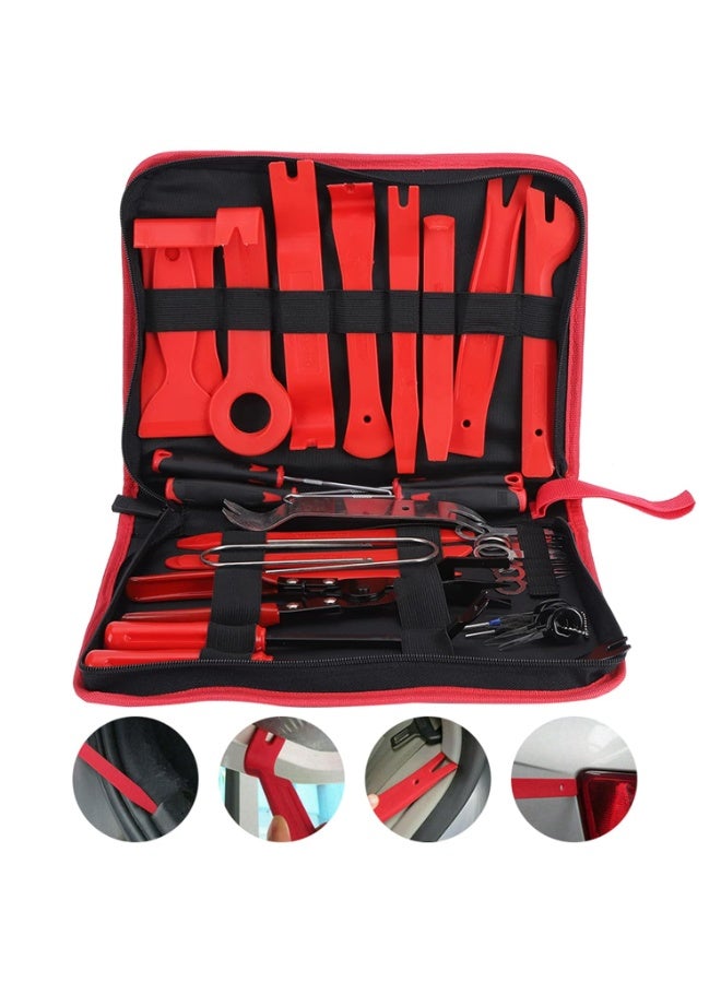 Car Trim Removal Tool Kit, Red, Full Set, Panel Pry Tools with Carrying Case, Auto Interior Disassembly - Image 3