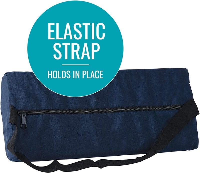 DMI Lumbar Roll Back Support Cushion Pillow HalfMoon Size Navy - Image 5