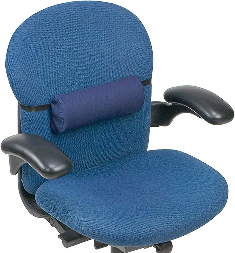 DMI Lumbar Roll Back Support Cushion Pillow HalfMoon Size Navy - Image 4