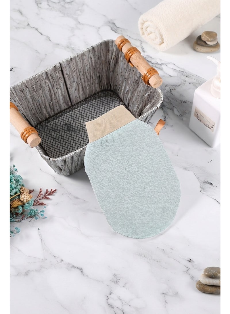 BLOOMING TIME Body Exfoliating Glove, Body Shower Scrub Mitt - Image 1