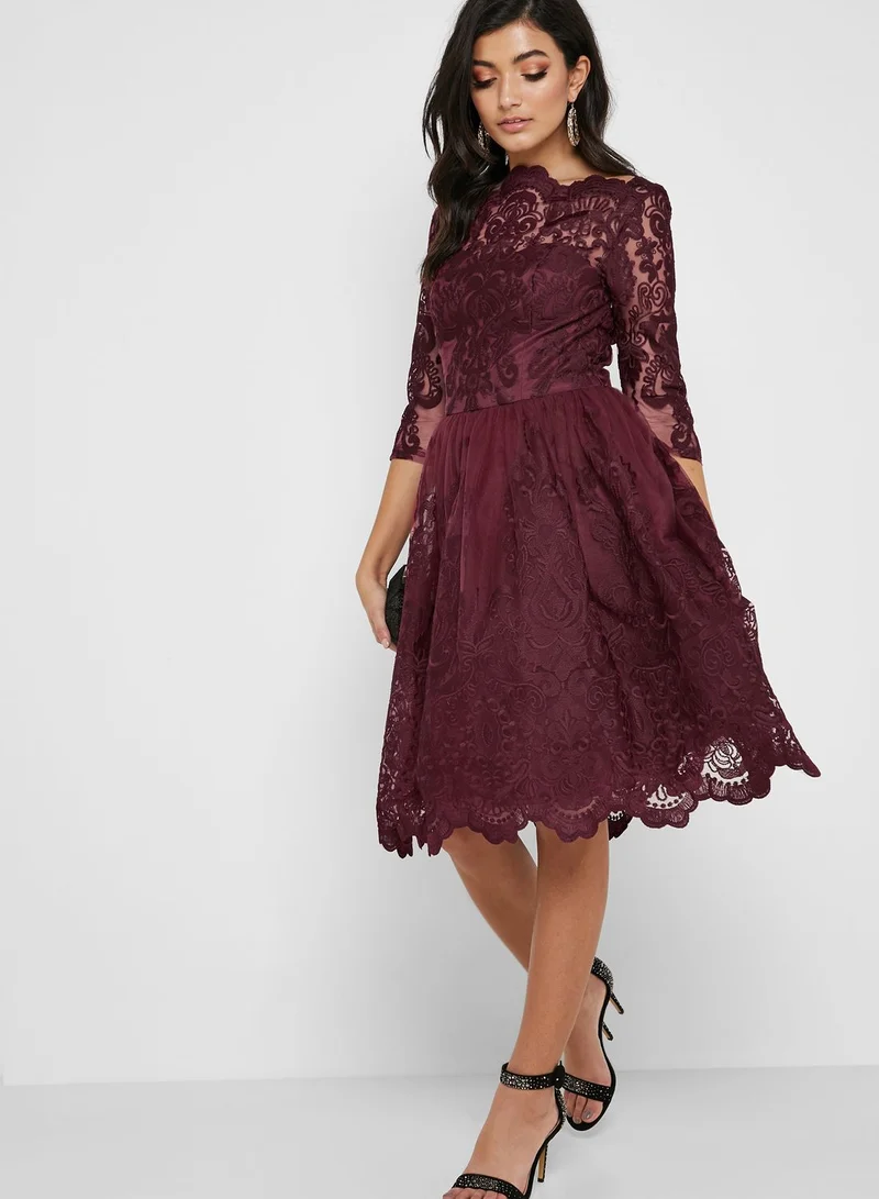 Chi-Chi London Lace Midi Dress